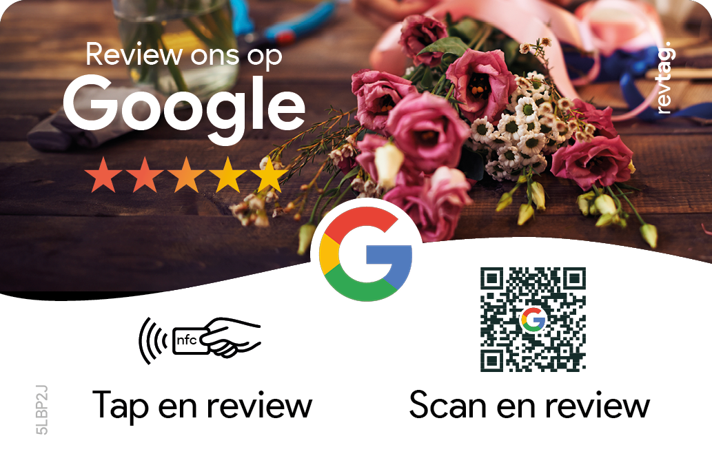 RevTag Google reviewkaart – Bloemen