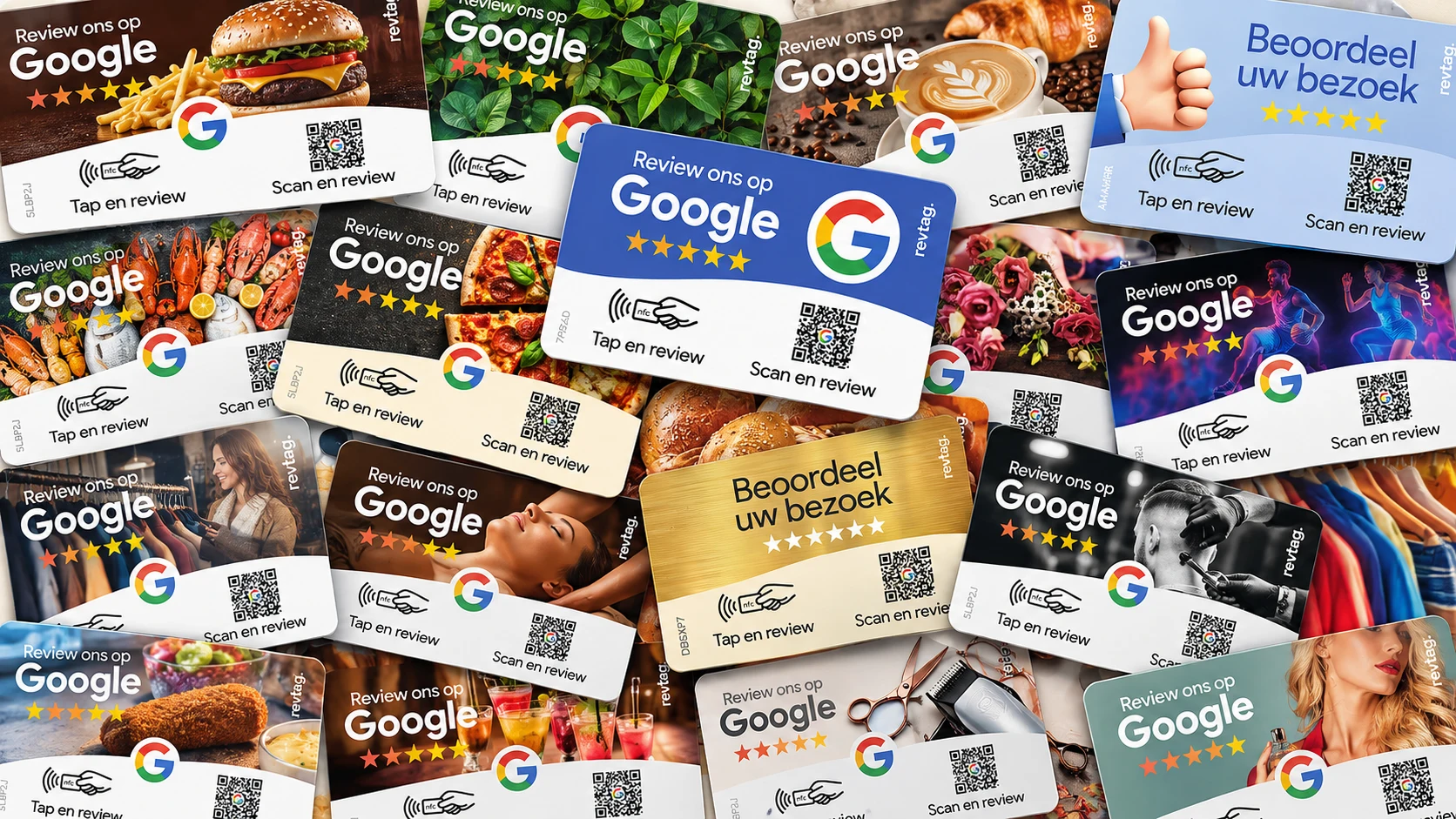 RevTag Google reviewkaart in een eigen huisstijl